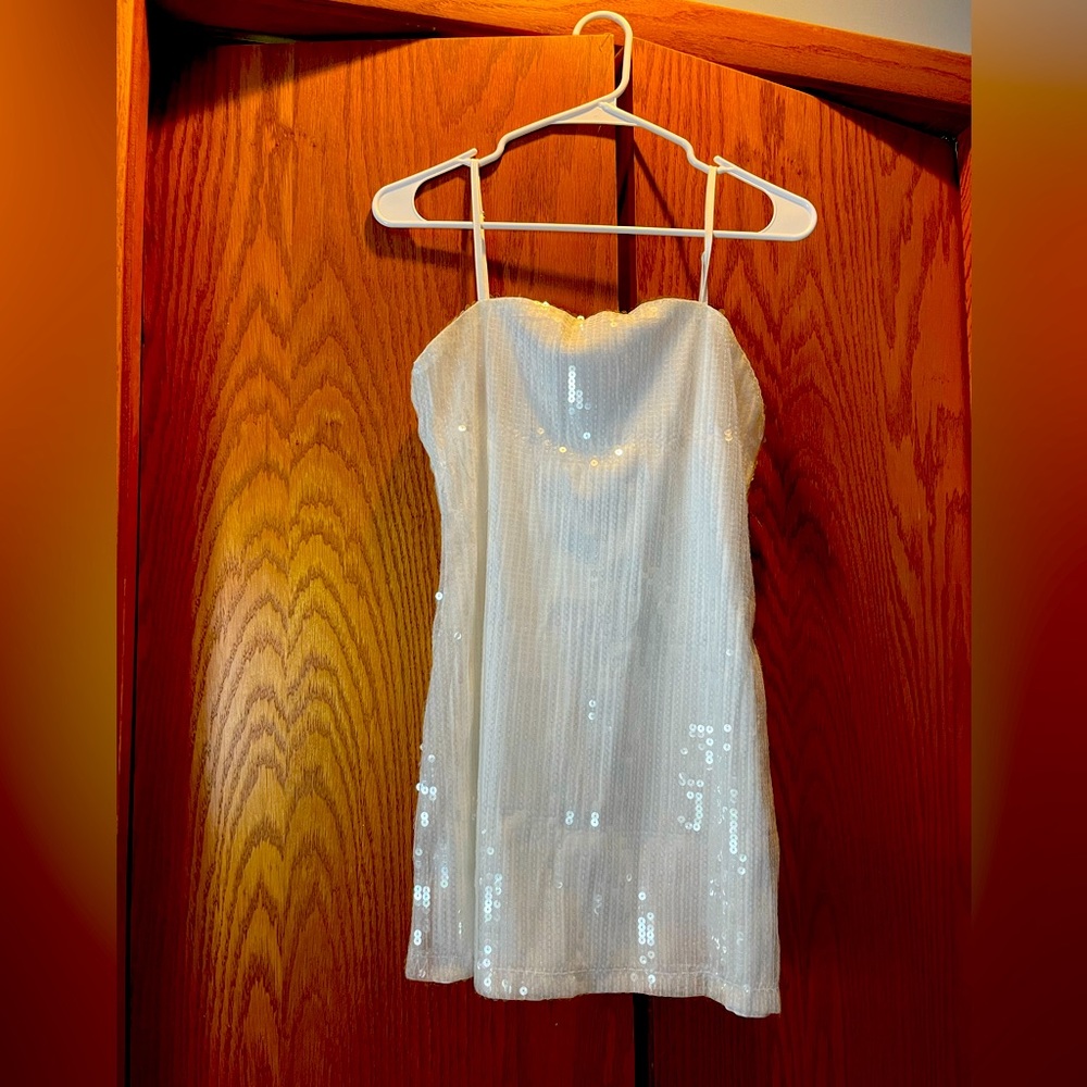 NWT! Made with payette sequins, this dress is the definition of festive and fun